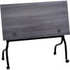 Lorell Rectangle Lorell Charcoal Flip Top Training Table, 23.6 X 48 X 29.5, Melamine Top, Charcoal 59489